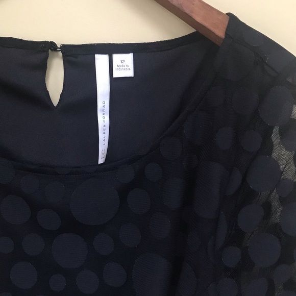 LC Lauren Conrad Black Polka Dot Dress - Picture 3 of 4